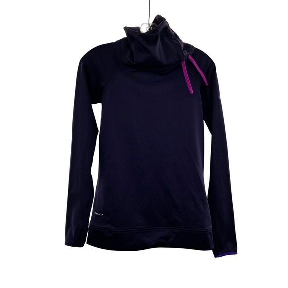 Nike Pro Women's Mock Neck Active Pullover Top Purple/Pink Size Small - Picture 1 of 9